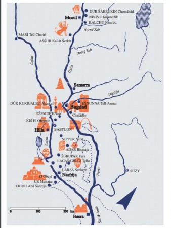 Podrobnejšia mapka Mezopotámie